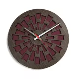 Reloj de Pared 003 34x34 cm Madera Garnica - Vinotinto