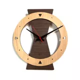 Reloj de Pared 001 34x34 cm Madera Carvalho - Garnica