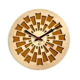 Reloj de Pared 002 34x34 cm Madera Carvalho - Amarillo