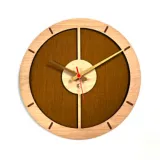 Reloj de Pared 009 34x34 cm Madera Carvalho - Amarillo