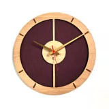 Reloj de Pared 009 34x34 cm Madera Carvalho - Vinotinto