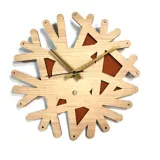 Reloj de Pared 006 34x34 cm Madera Carvalho - Naranja