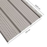 Alero Perforado Vinyl Siding PVC Gris 0.33X3.66M