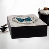Caja Servilletero Farfalla 18x18cm