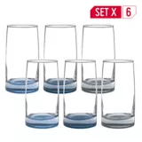 Set X6 Vaso Blue Crush Fondo Color