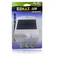 Ilumax Aplique para Pared Led Solar con Sensor 1.5W luz Blanca/Luz Amarilla