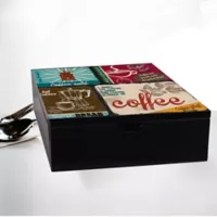 HOMESTYLE Caja Servilletera 18x18cm Coffee 2