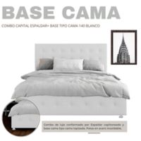 Combo Capital Colchón Doble + Espaldar + Base Cama Blanco