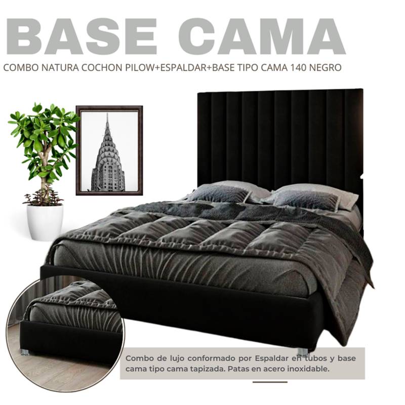 Base cama - colchón - espaldar