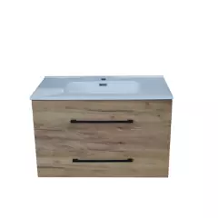 SENSI DACQUA - Mueble De Baño Roble 80x46x52 cm con Lavamanos