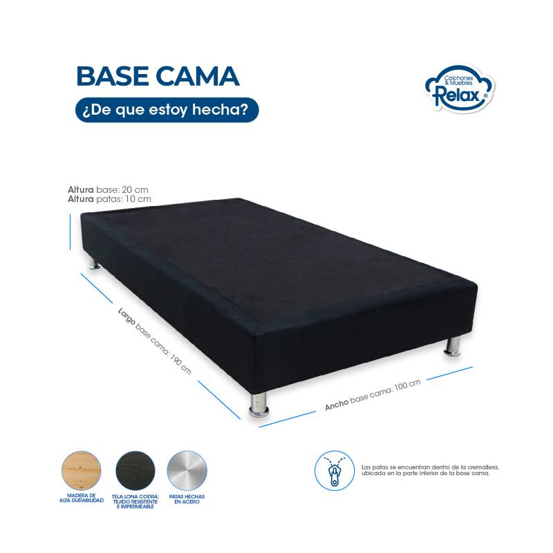 Combo Colchón Sigma Pillow basecama cafe almohada protector 120x190  COLCHONES FANTASIA