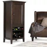 Mueble para Vinos 1 Puerta 61x43x127cm Café Oscuro