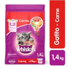 WHISKAS - Alimento Seco para Gatitos Carne Whiskas 1.4 Kg