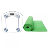 Báscula Digital Vidrio+Colchoneta Yoga 6mm Verde