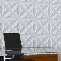 Pared Panel Decorativo 3D Flor Blanco Caja x3m2 (12 Paneles 50x50 c/u)