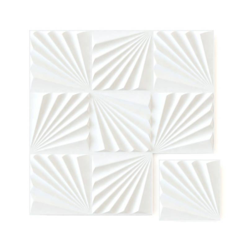 Pared Panel Decorativo 3D Flor Blanco Caja x3m2 (12 Paneles 50x50 c/u) WALL  FORMS