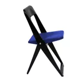Silla Plegable Marco Negro - Azul Medio