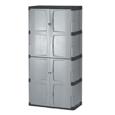 Armario Plastico Closet Bodega Contenedor Exterior Interior gris 6.49 pulg  Pido Todo AG01BK