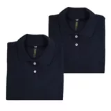 Set x2 Camisetas para Dama Tipo Polo S Azul Oscuro