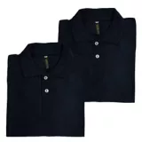 Set x2 Camisetas para Hombre Tipo Polo S Azul Oscur