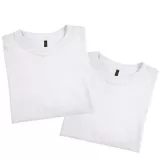 Set x2 Camisetas para Hombre Tshirt 100% Algodón XL Blanco