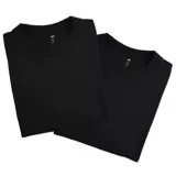 Set x2 Camisetas para Hombre Tshirt 100% Algodón L Negro