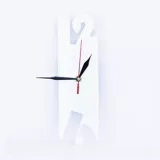 Reloj de Lámina 9x30x3 cm Blanco