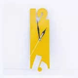 Reloj de Lámina 9x30x3 cm Amarilla