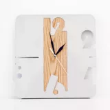 Reloj de Lámina 30x31x3 cm Blanco + Roble