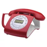 Teléfono Alámbrico Rojo Alta Voz + Caller Id