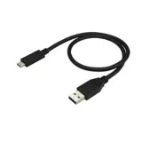 Cable USB Tipo C a USBA 0.5 Metros Negro