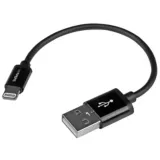Cable 15cm Lightning a USB Negro