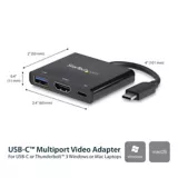 Adaptador USB-C a HDMI 4K Negro