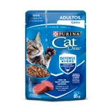 Alimento Húmedo Para Gatos Adultos Carne Cat Chow 85 g