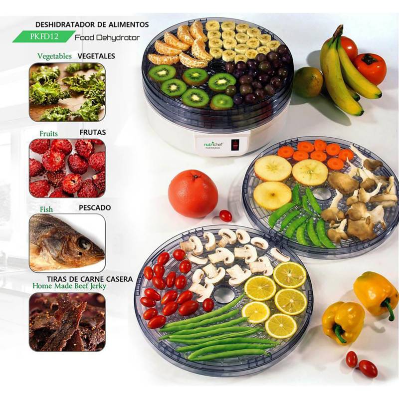 Deshidratador De Alimentos De 5 Bandejas Frutas Y Vegetales