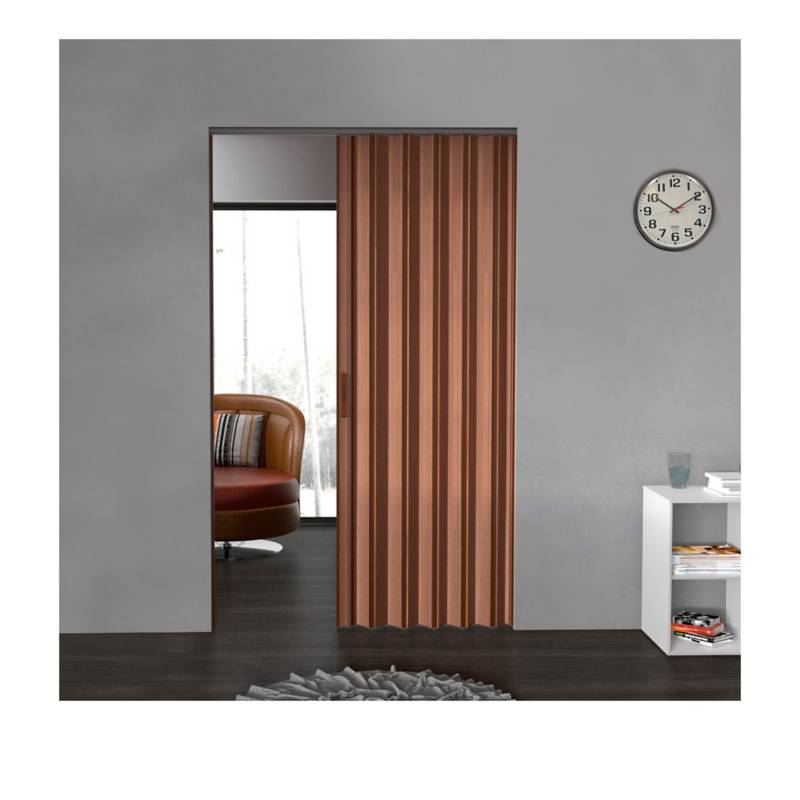 Puerta Plegable PVC Marrón 2,10 x 0,70 