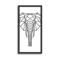 Cuadro Calado Elefante 30x60 cm
