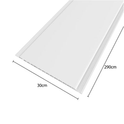 Cielo Raso de PVC 3.48mt2 Blanco 4 de 2.9mt x 30cm 7cm de espesor - Homecenter.com.co