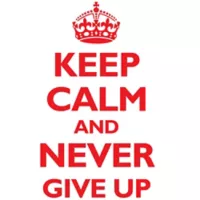 Vinilo Decorativo Keep Calm And Never Give Up Rojo