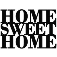 Vinilo Decorativo Home Sweet Home Negro