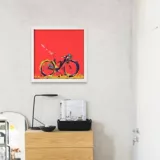 Cuadro Decorativo Bicicleta Roja 59x59x2
