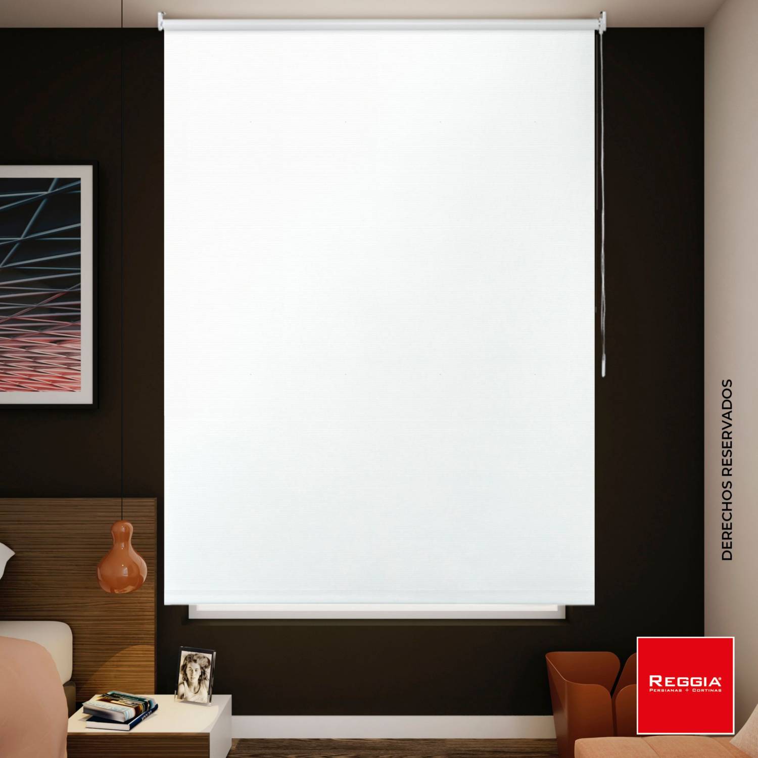 PERSIANA ENROLLABLE BLACKOUT BÁSICA 100 X 180 CM BLANCO