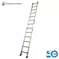 Escalera Certificada Tipo Sencilla Aluminio De 13 Pasos / 4 M 136 Kg T1A