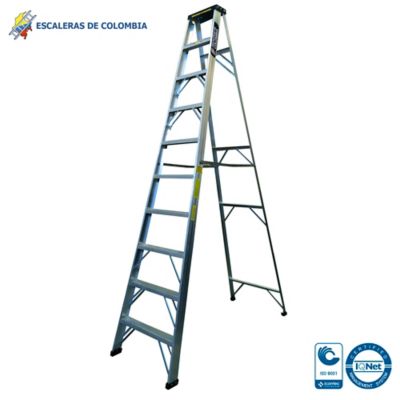 Escalera Aluminio Tijera 10 Pasos / 3.00 Metros 102 Kg