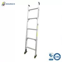 Escalera Certificada Tipo Sencilla Aluminio De 8 Pasos / 2,40 M 136 Kg T1A