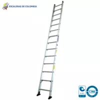 Escalera Certificada Tipo Sencilla Aluminio De 14 Pasos / 4,30 M 136 Kg T1A