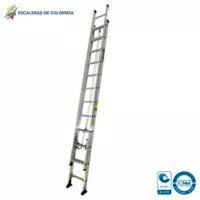 Escalera Certificada Tipo Extensión Aluminio De 24 Pasos / 7,40 M 136 Kg T1A