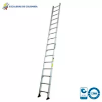 Escalera Certificada Tipo Sencilla Aluminio De 16 Pasos / 5 M 136 Kg T1A