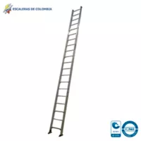 Escalera Certificada Tipo Sencilla Aluminio De 20 Pasos / 6 M 136 Kg T1A