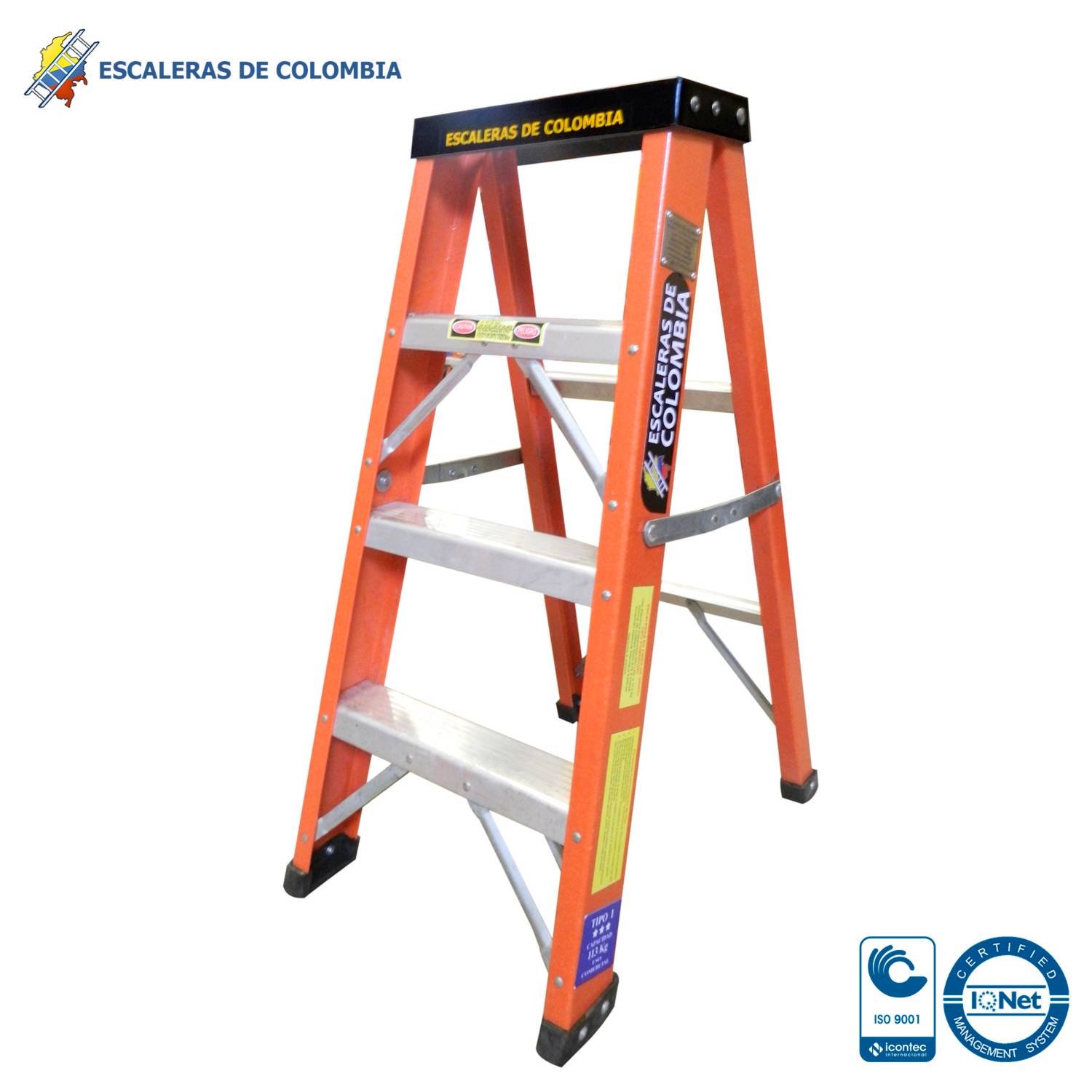 Escalera Plegable Multipropósito En Aluminio 12 Pasos 3.60m